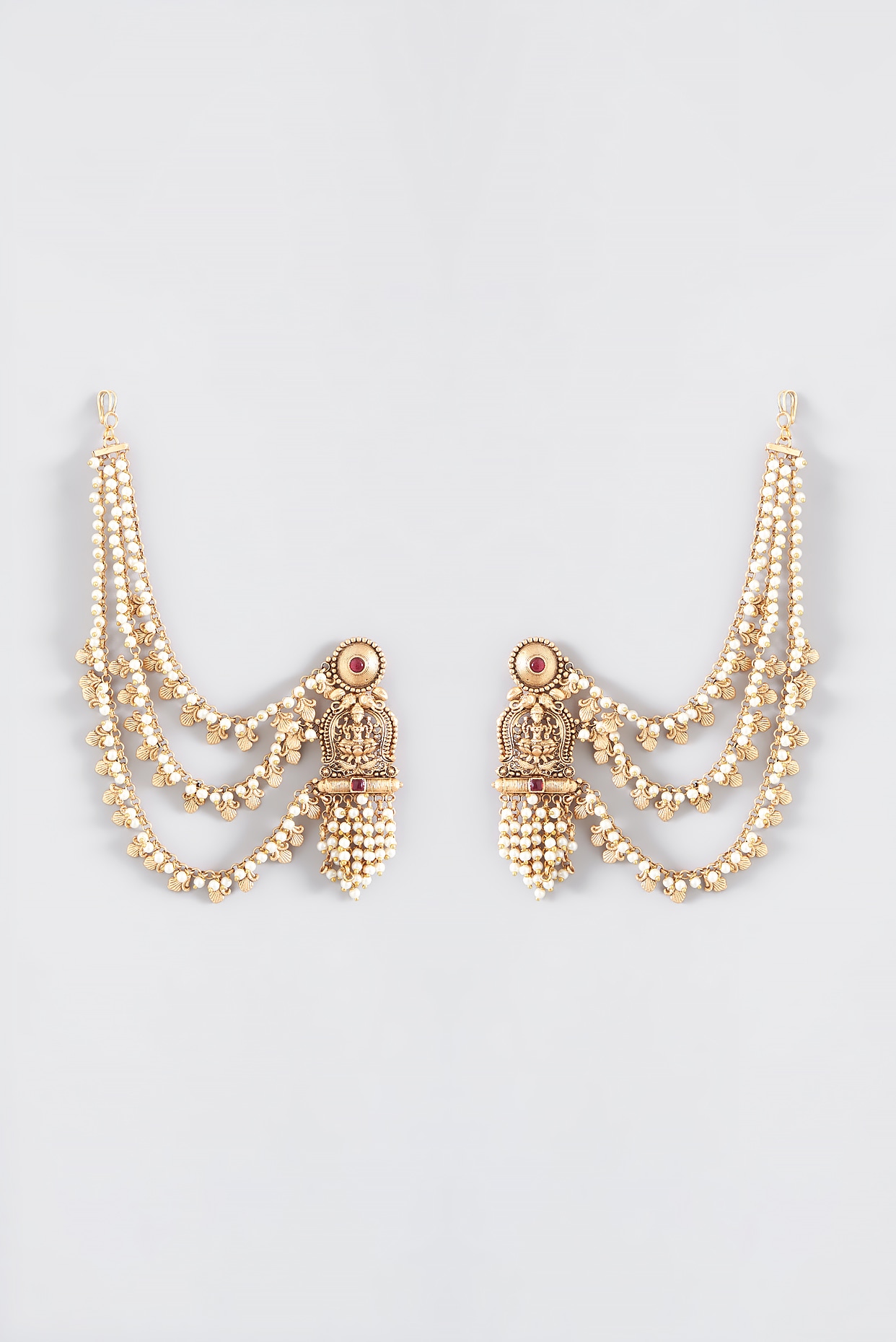 Buy Bahubali Earrings/ Indian Jewelry/ Bollywood Jewelry/ Jhumkas/ Indian  Earrings/ Gold Earrings/ Devsena Earrings/ Sahare/ Dangling Online in India  - Etsy