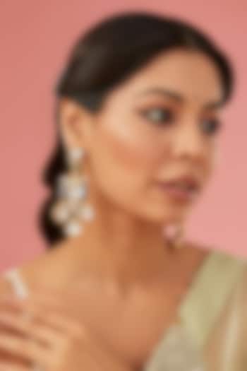 Gold Plated Kundan Polki Dangler Earrings by Auraa Trends at Pernia's Pop Up Shop