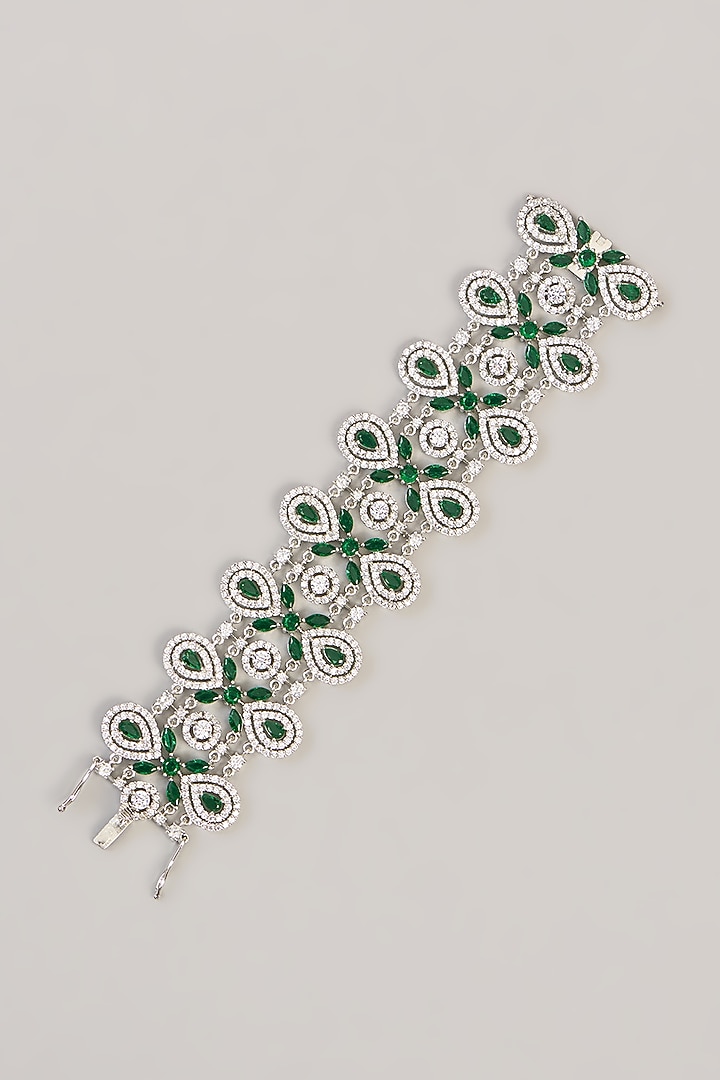 White Finish Diamond Bangle by Aura Trends at Pernia's Pop Up Shop
