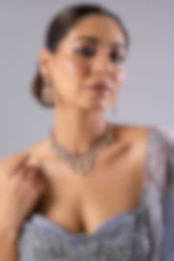 Gold Finish Zircon Necklace Set by Auraa Trends at Pernia's Pop Up Shop