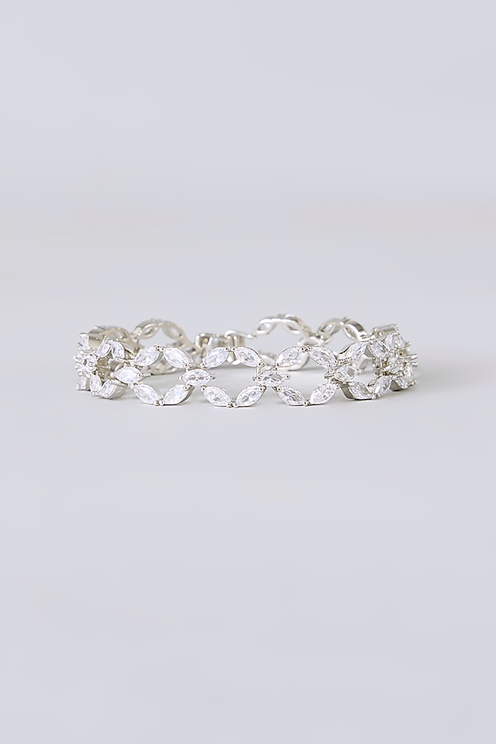 White Finish Zircon Bracelet by Aura Trends at Pernia's Pop Up Shop