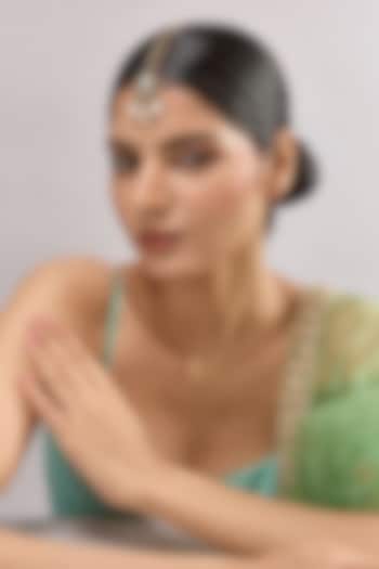 White Finish Zircon Maangtikka by Auraa Trends at Pernia's Pop Up Shop