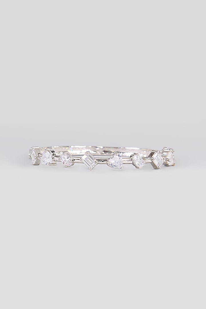 White Finish Zircon Bracelet by Aura Trends at Pernia's Pop Up Shop