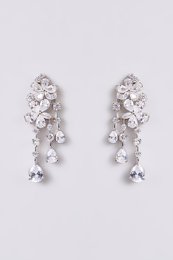 Two-Tone Finish Multi-Colored Stone Dangler Earrings by Aura Trends at Pernia's Pop Up Shop