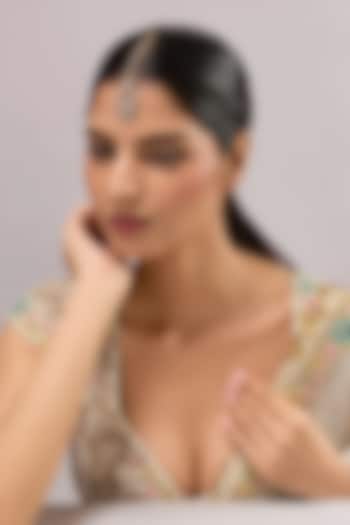 White Finish Zircon Maangtikka by Auraa Trends at Pernia's Pop Up Shop