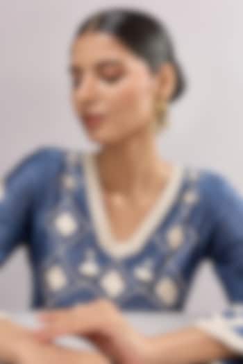 Two-Tone Finish Multi-Colored Stone Chandbali Earrings by Auraa Trends at Pernia's Pop Up Shop