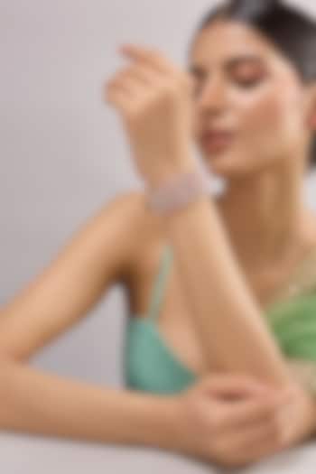 White Finish Zircon Bracelet by Auraa Trends at Pernia's Pop Up Shop