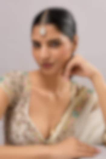 Two-Tone Finish Kundan Polki Maangtikka by Auraa Trends at Pernia's Pop Up Shop