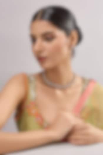 Gold Finish Kundan Polki Necklace Set by Auraa Trends at Pernia's Pop Up Shop