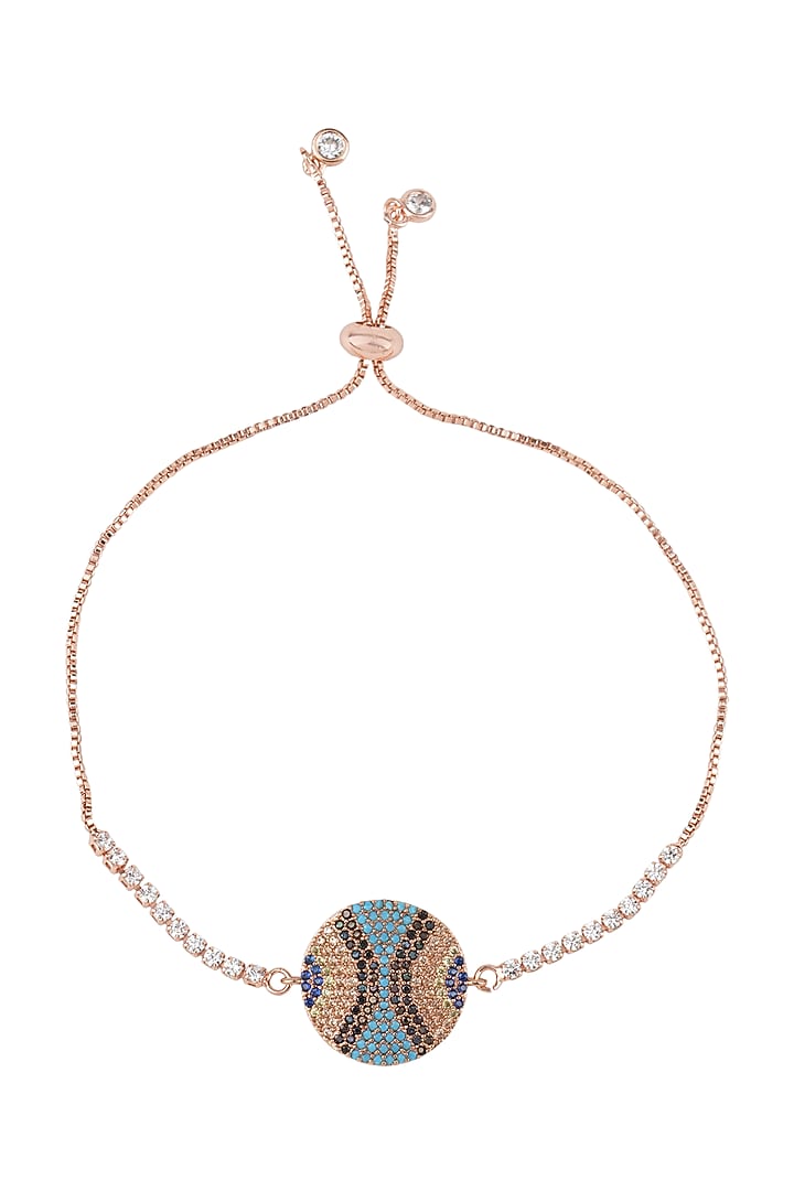 Rose Gold Finish Rakhi Having Ajustable Clasp by Aura Trends at Pernia's Pop Up Shop