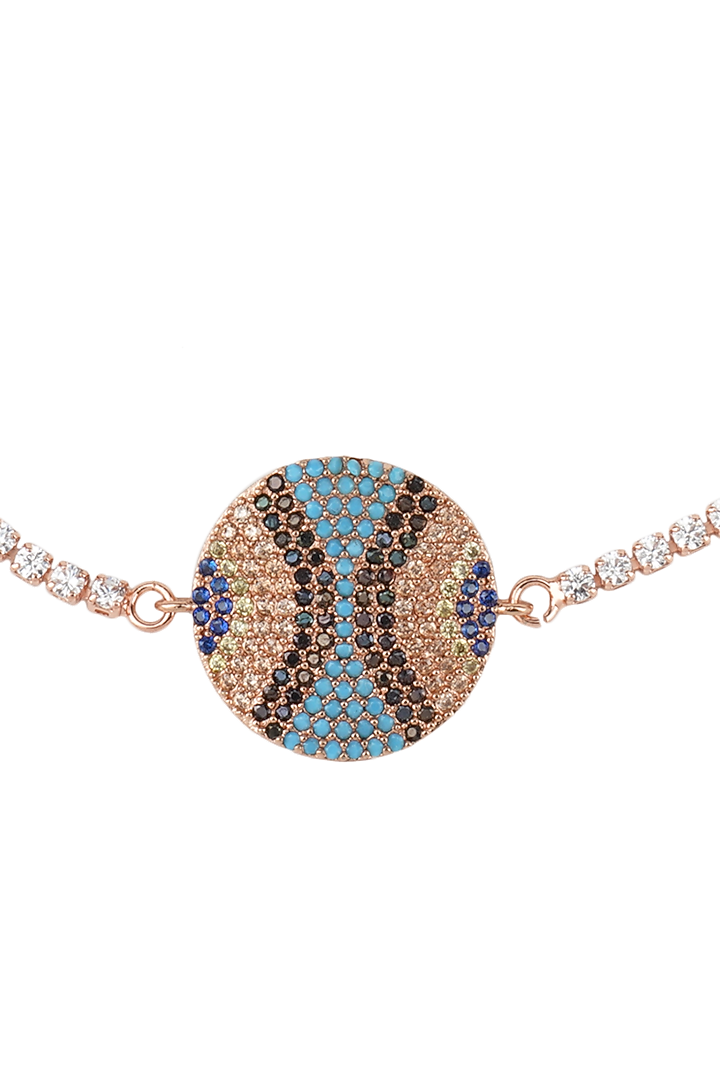 Rose Gold Finish Rakhi Having Ajustable Clasp by Aura Trends at Pernia's Pop Up Shop