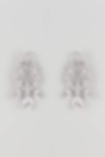 Silver Finish Cubic Zirconia Dangler Earrings by Aura Trends at Pernia's Pop Up Shop