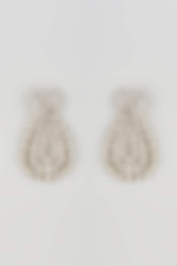 Silver Finish Cubic Zirconia Dangler Earrings by Aura Trends at Pernia's Pop Up Shop