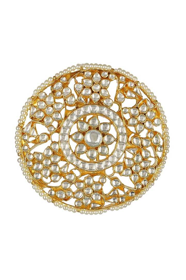 Gold Plated Kundan Polki Juda Accessory by Aura Trends at Pernia's Pop Up Shop