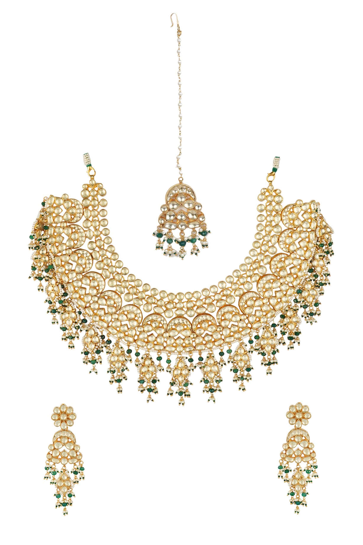 Gold Plated Beads & Pearls Necklace Set Design by Zerokaata Jewellery at  Pernia's Pop Up Shop 2024