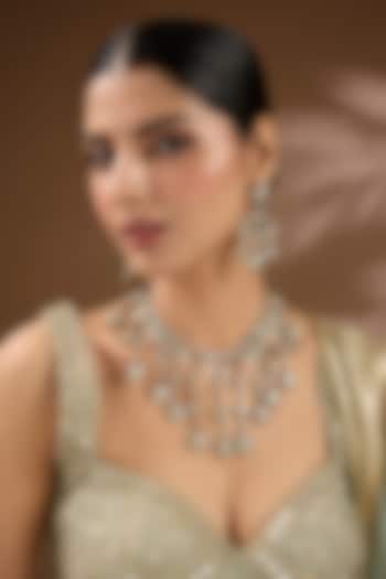 Gold Finish Kundan Polki & Pearl Necklace Set by Auraa Trends at Pernia's Pop Up Shop