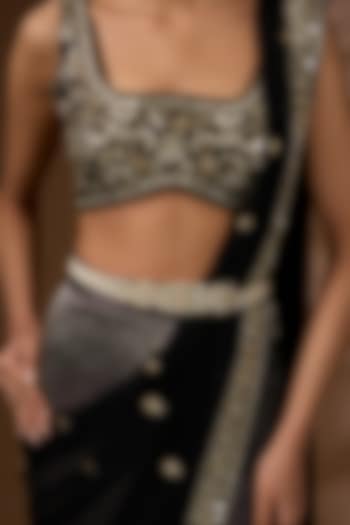 Silver Finish Kundan Polki & Crystal Kamarbandh by Auraa Trends at Pernia's Pop Up Shop