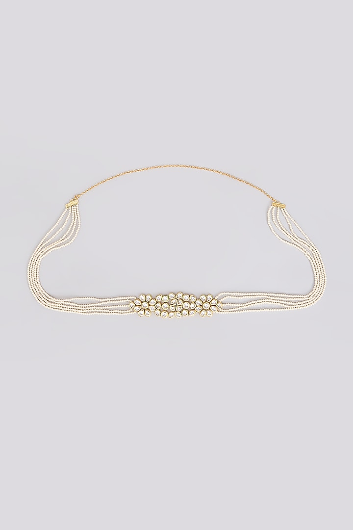 Silver Finish Kundan Polki & Crystal Kamarbandh by Aura Trends at Pernia's Pop Up Shop