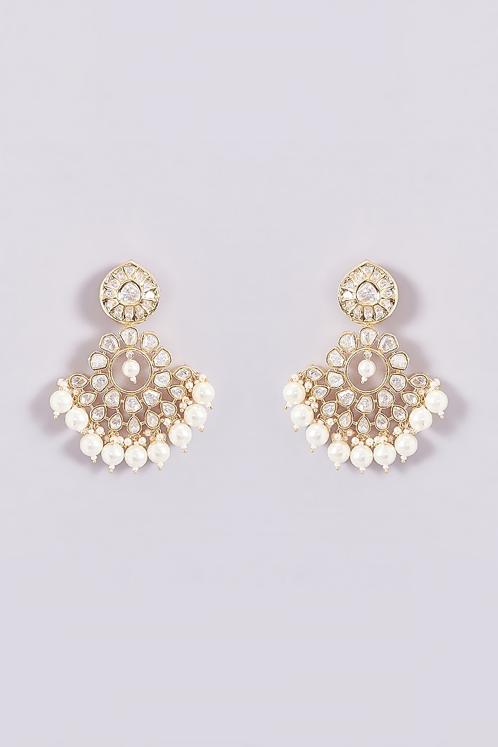 Gold Plated Kundan Polki Necklace Set by Aura Trends at Pernia's Pop Up Shop