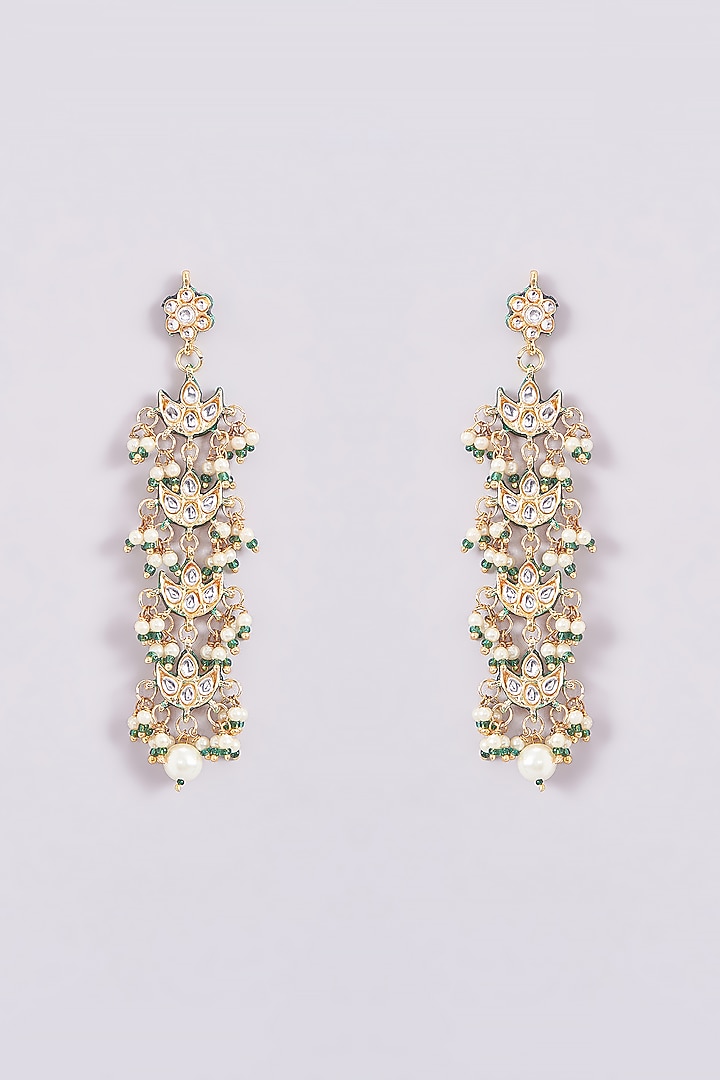 Gold Plated Kundan Polki Necklace Set by Aura Trends at Pernia's Pop Up Shop