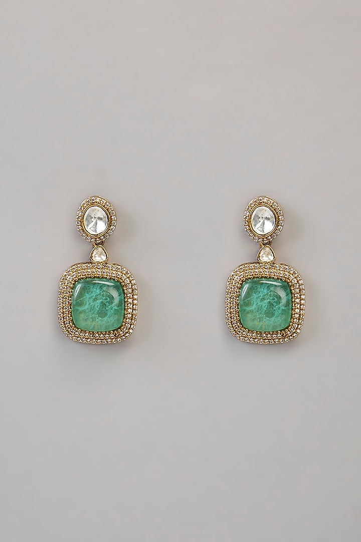 Two Tone Finish Kundan Polki & Beaded Necklace Set by Aura Trends at Pernia's Pop Up Shop