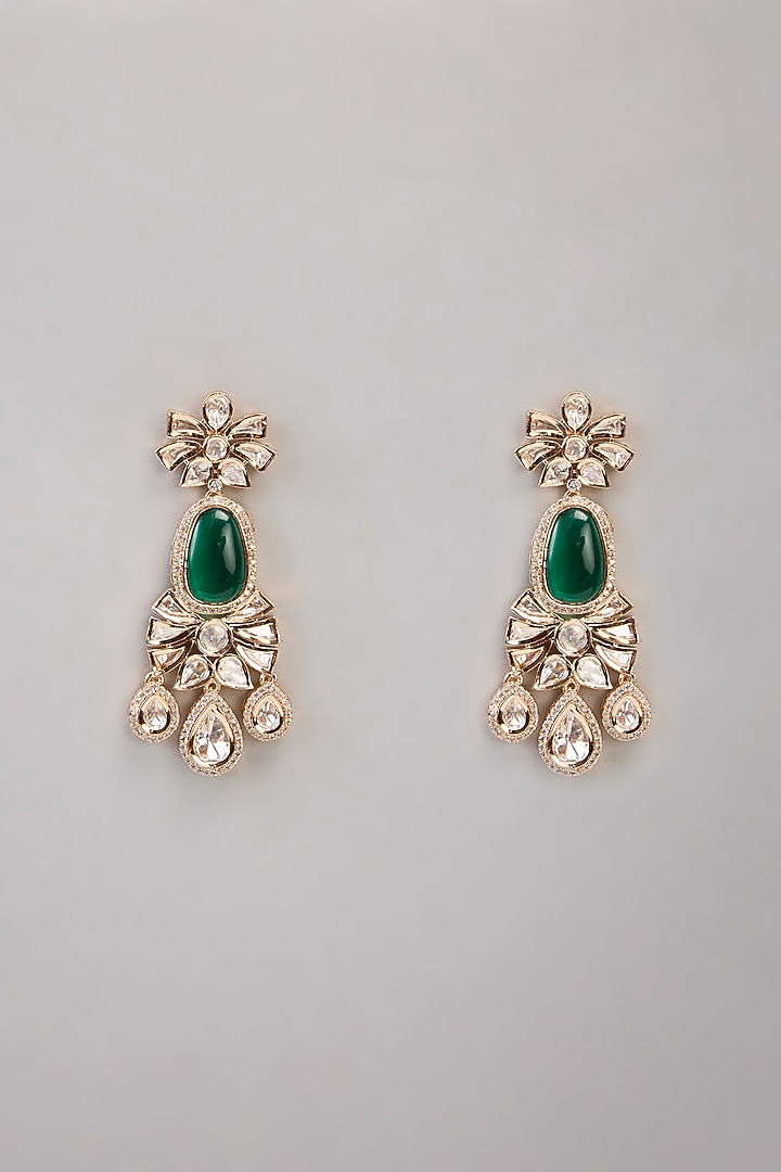 Two Tone Finish Kundan Polki & Beaded Necklace Set by Aura Trends at Pernia's Pop Up Shop