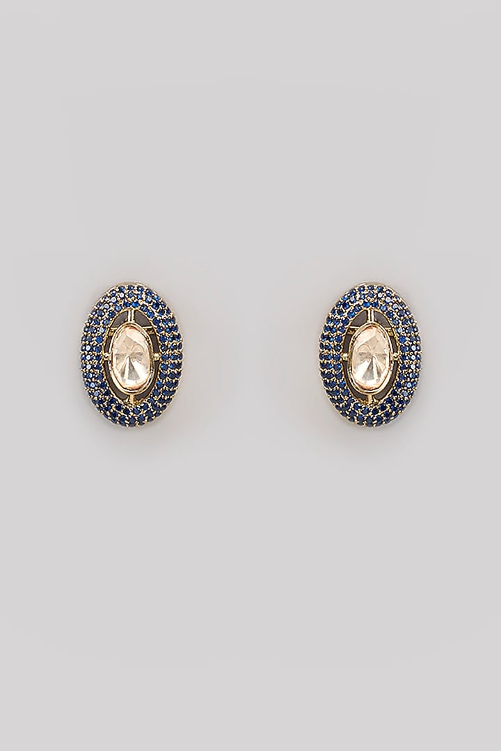 Two Tone Finish Kundan Polki & Beaded Necklace Set by Aura Trends at Pernia's Pop Up Shop