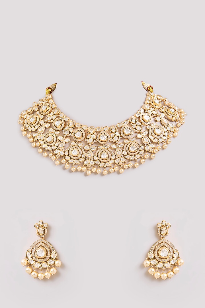 Gold Finish Motifs Layered Necklace Set by Aura Trends at Pernia's Pop Up Shop