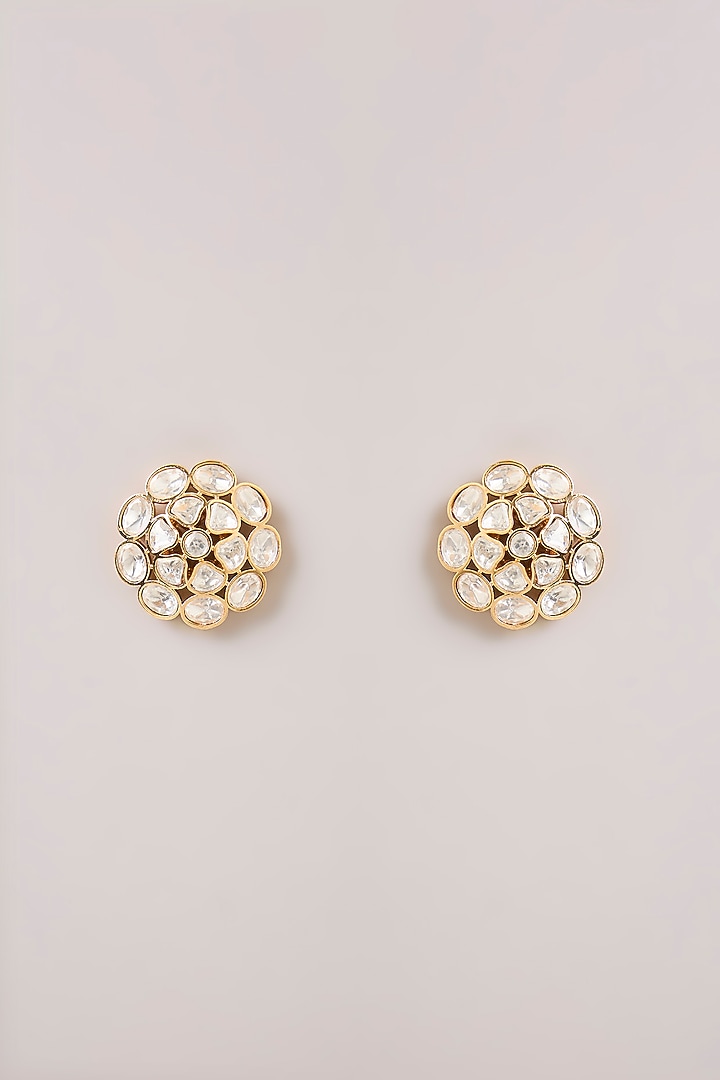Gold Finish Kundan Polki Ring by Aura Trends at Pernia's Pop Up Shop