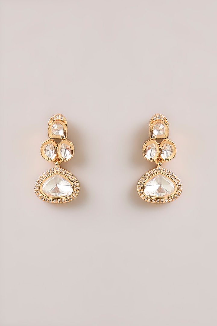 Gold Finish Pearl Drop Layered Necklace Set by Aura Trends at Pernia's Pop Up Shop