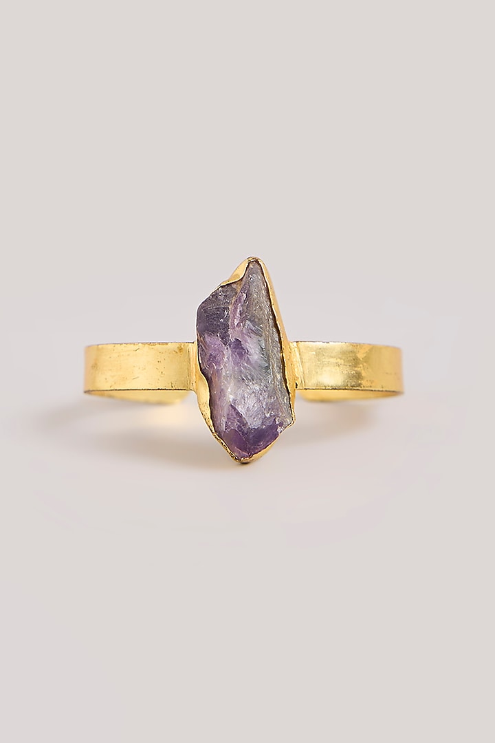 Gold Finish Purple Stone Ring by Aura Trends at Pernia's Pop Up Shop