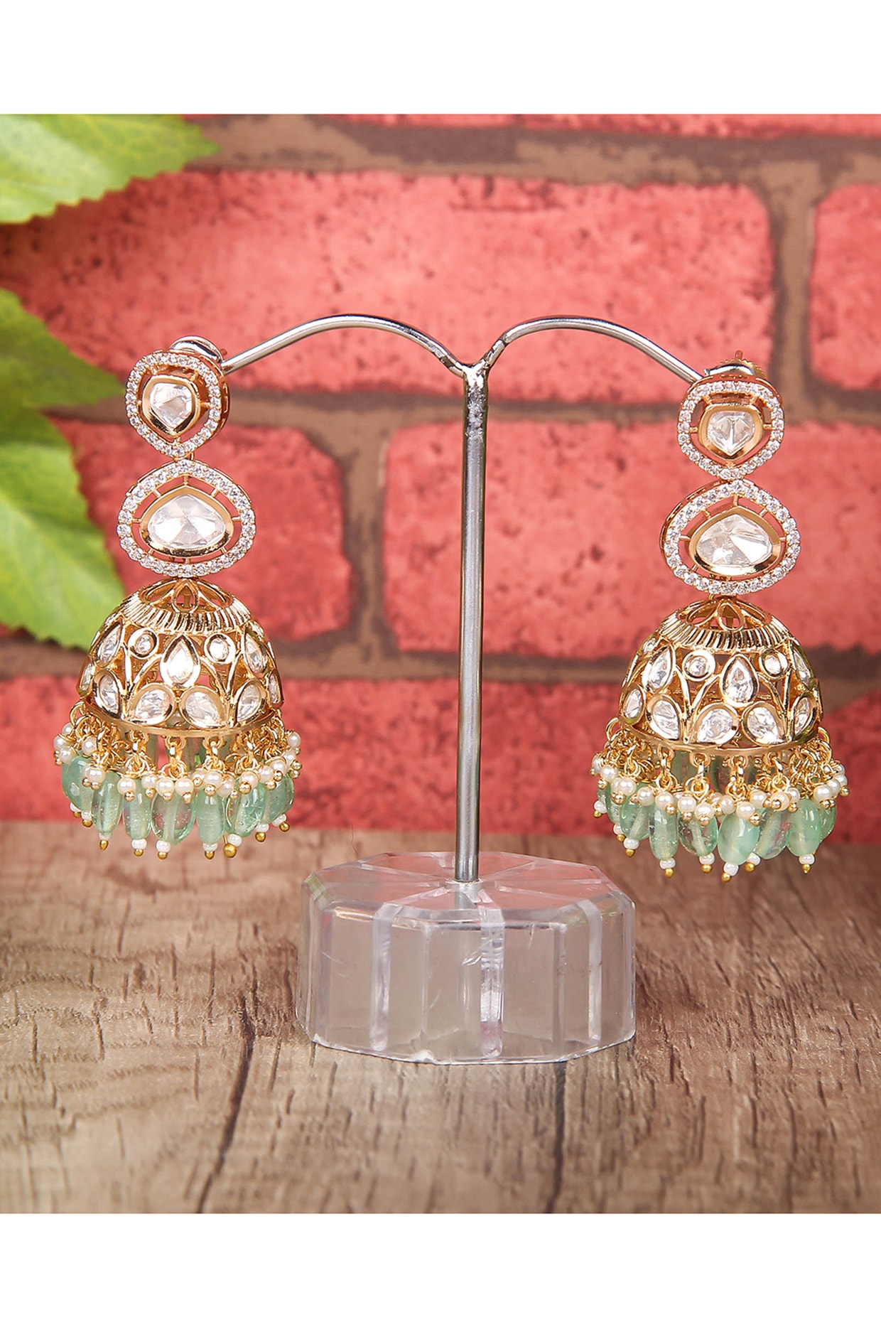 Moon Kemp Jhumki For Women-LBMF128-A-Lumibella Fashion