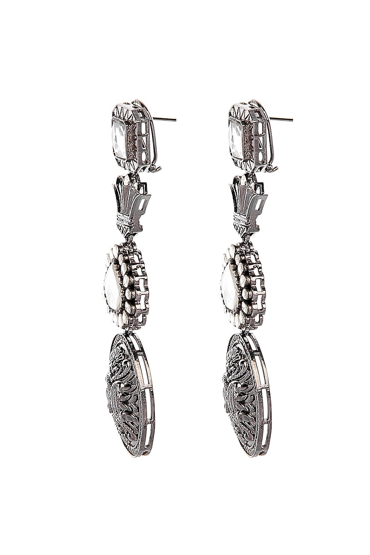 Silver Finish Pearls Dangler Earrings by Aura Trends at Pernia's Pop Up Shop