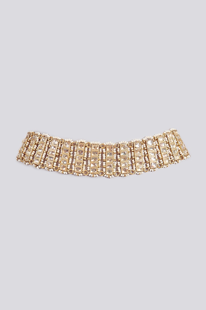 Silver Finish Crystal Choker Necklace Set by Aura Trends at Pernia's Pop Up Shop