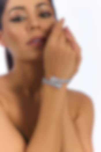 Silver Finish Crystal Bracelet by Auraa Trends at Pernia's Pop Up Shop