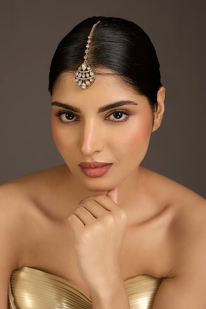 Victorian Finish Kundan Polki Maangtikka by Aura Trends at Pernia's Pop Up Shop