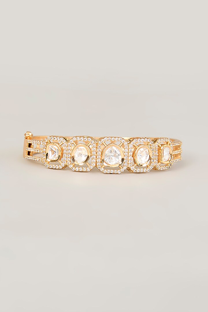 Rose Gold Finish Austrian Diamond & Beaded Bangle by Aura Trends at Pernia's Pop Up Shop