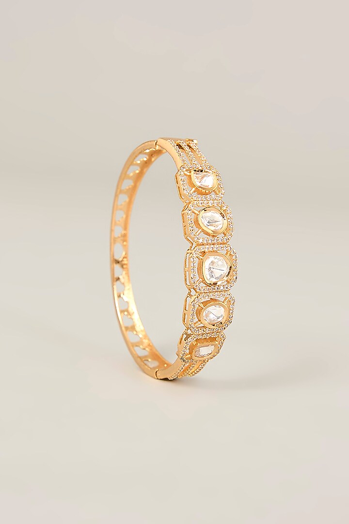 Rose Gold Finish Austrian Diamond & Beaded Bangle by Aura Trends at Pernia's Pop Up Shop