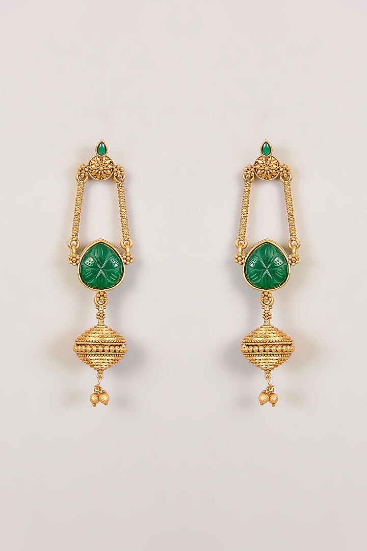 Gold Finish Multi-Colored Beaded Hoop Earrings by Aura Trends at Pernia's Pop Up Shop