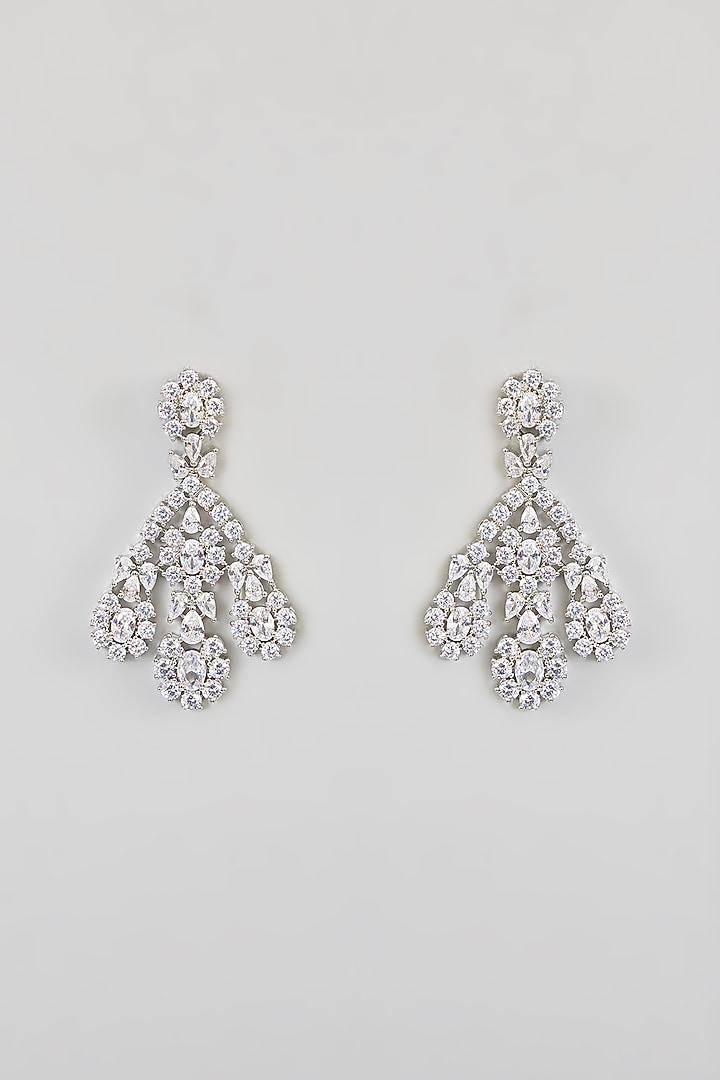 White Finish Zircon Necklace Set by Aura Trends at Pernia's Pop Up Shop