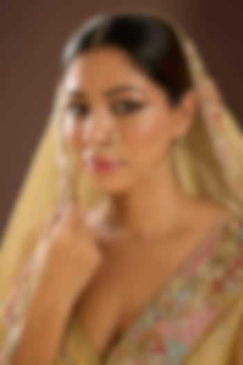 Gold Finish Kundan Polki & Pearl Nath by Auraa Trends at Pernia's Pop Up Shop