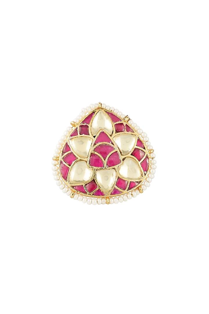 Gold Plated Red Onyx Ring by Aura Trends at Pernia's Pop Up Shop