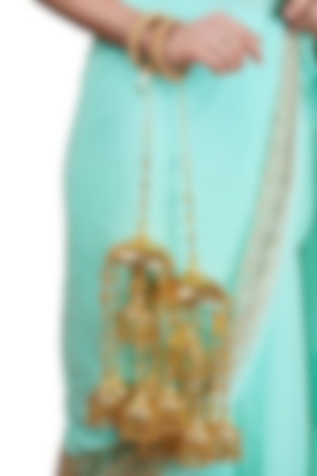 Gold Finish Ghungroo Kaleeras by Auraa Trends at Pernia's Pop Up Shop