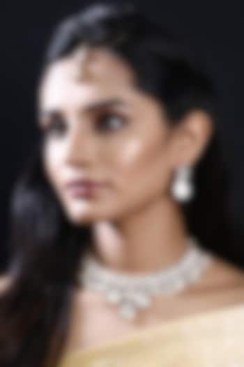 Gold Plated Kundan Polki Necklace Set by Aura Trends at Pernia's Pop Up Shop
