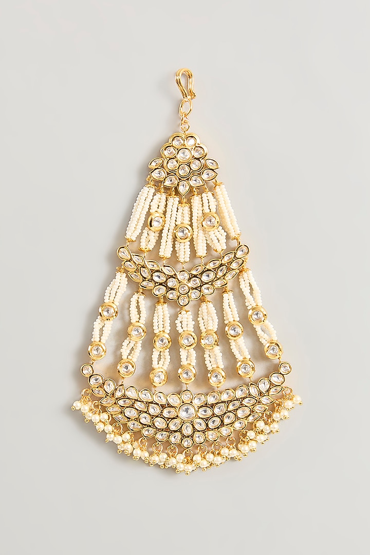 Gold Finish Kundan Polki Pasa by Aura Trends at Pernia's Pop Up Shop
