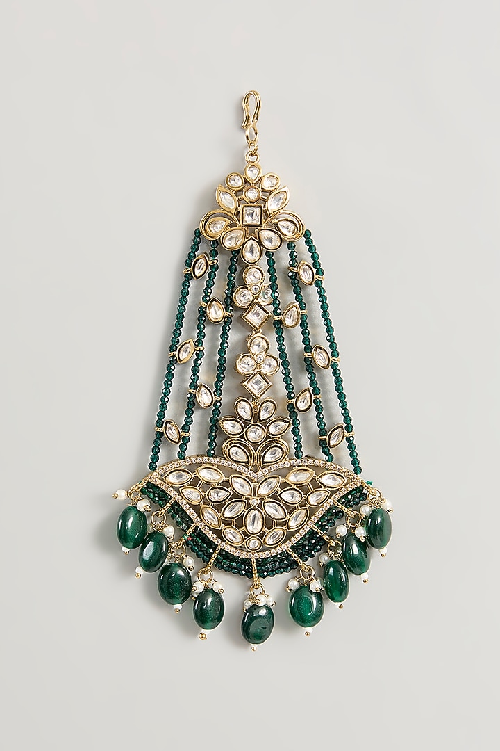Gold Finish Kundan Polki Pasa by Aura Trends at Pernia's Pop Up Shop