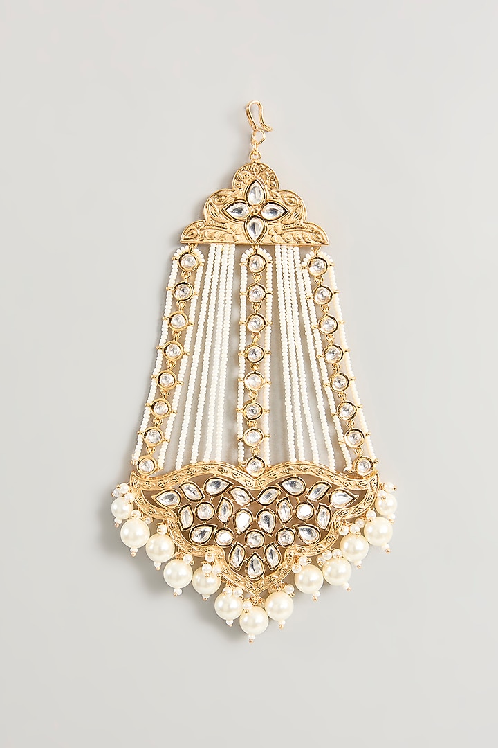 Gold Finish Kundan Polki Pasa by Aura Trends at Pernia's Pop Up Shop