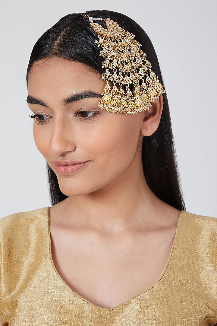 Gold Plated Kundan Pasa by Auraa Trends at Pernia's Pop Up Shop