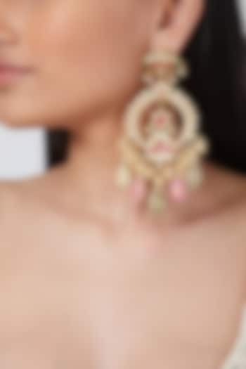Gold Plated Kundan Studded Earrings by Auraa Trends at Pernia's Pop Up Shop