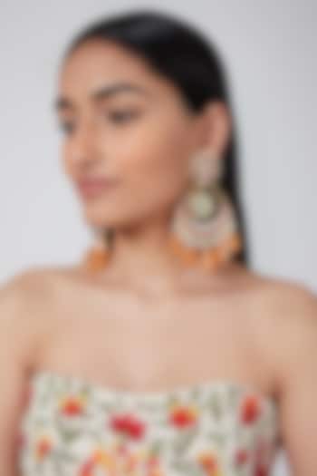 Gold Plated Chaandbaali Kundan Earrings by Auraa Trends at Pernia's Pop Up Shop